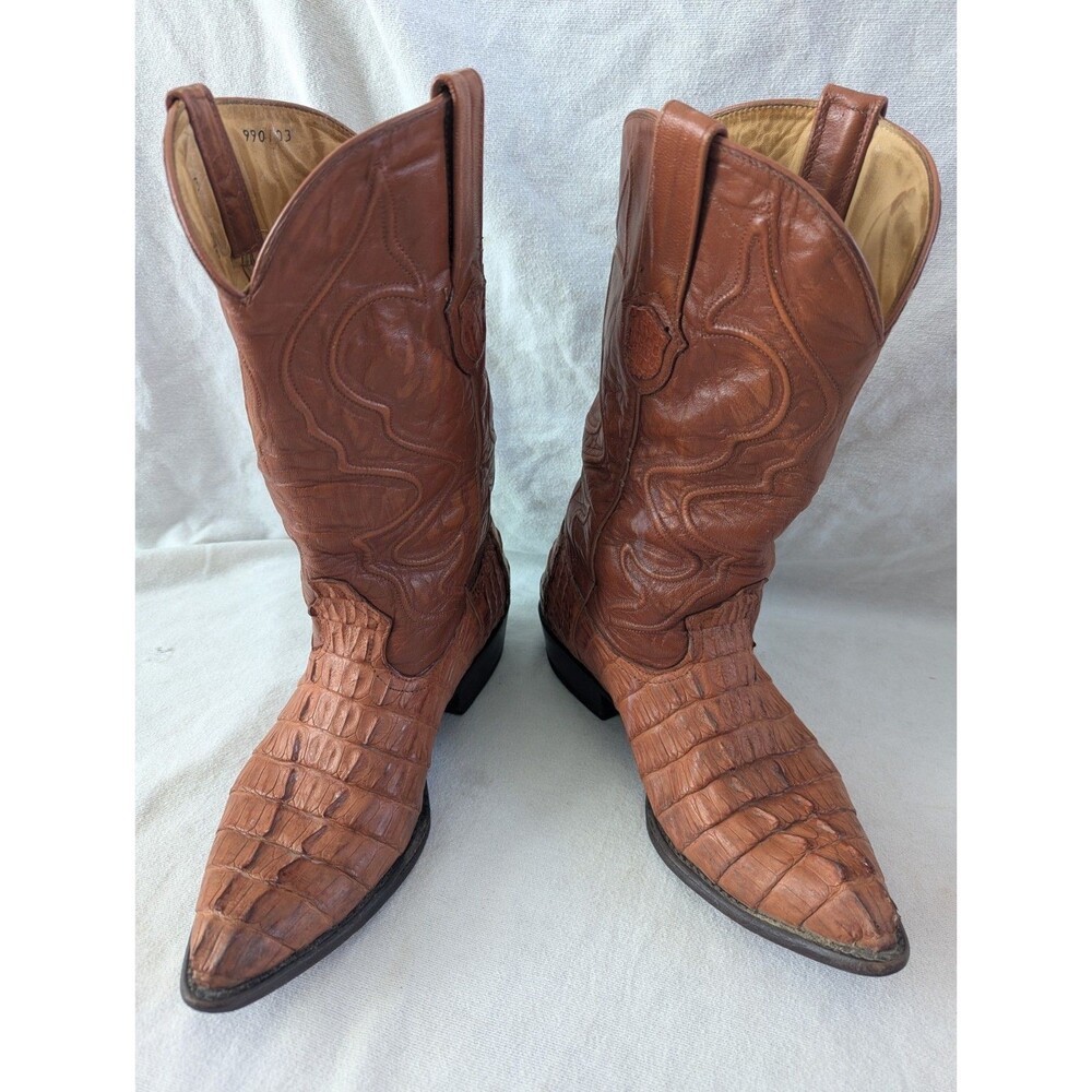 Wild West Exotic Genuine Crocodile Hornback Leather Boots Cognac Men’s 9.5 EE